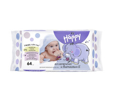 Влажные салфетки для детей Bella Baby Happy "Silk & Cotton" 64 шт.