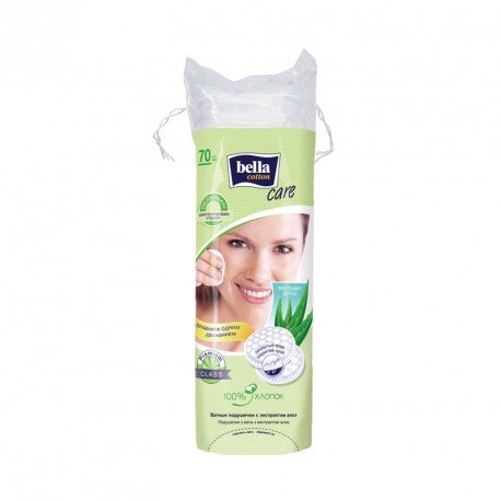 Ватные подушечки BELLA Coton Care с экстрактом алоэ 70 шт.