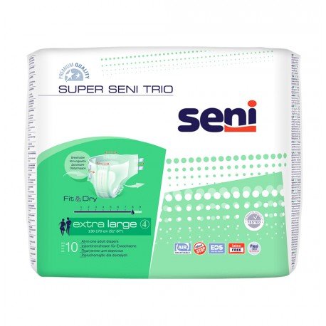 Підгузки SUPER SENI TRIO Extra large (4) 10шт. 