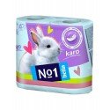 Туалетная бумага Bella№1 (Karo бирюзовый), двухслойная 4 рулона   