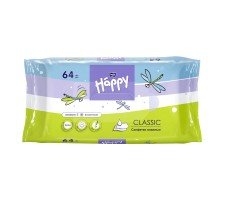 Влажные салфетки для детей HAPPY Classic 64 шт.