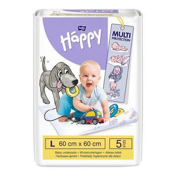 Пелюшки дитячі HAPPY BELLA BABY 60x60 см (5 шт) 601652 фото
