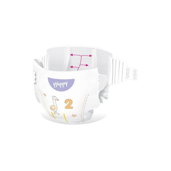 Підгузки дитячі одноразові HAPPY BELLA BABY mini (вага 3-6 кг, 38 шт) 605353 фото