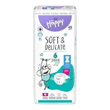 Підгузки дитячі одноразові HAPPY BELLA BABY junior extra (вага 15+, 48 шт) 605551 фото