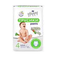 Подгузники-трусики детские HAPPY BELLA BABY maxi (вес 8-14 кг) 12 шт.
